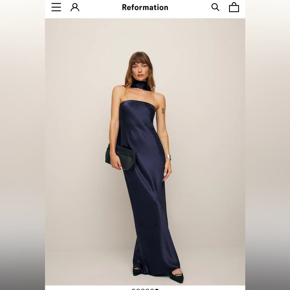 BRAND NEW Reformation Oren Silk Dress 💙